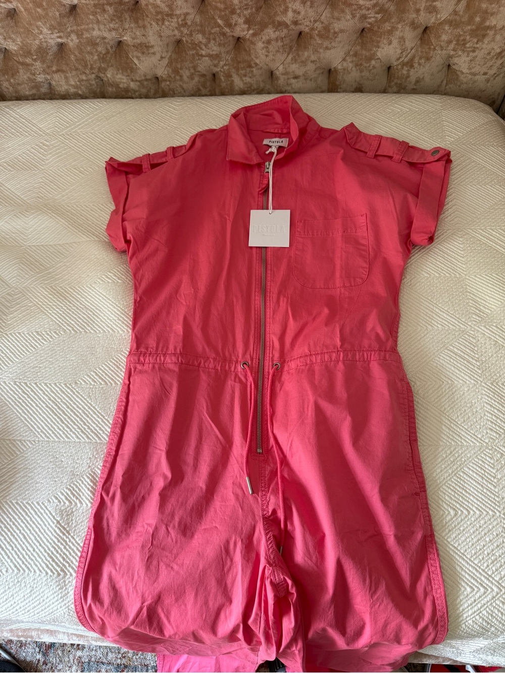PISTOLA Pink Jumpsuit with Front Zip
